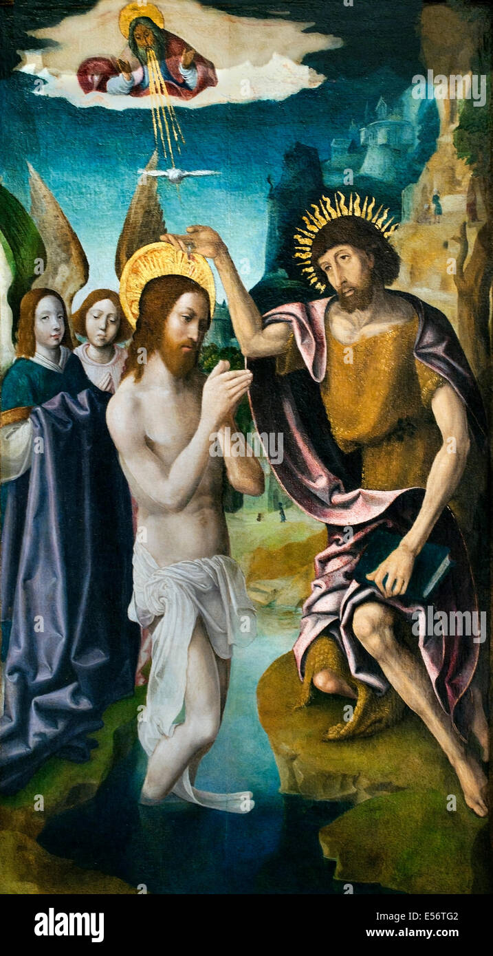 Clairvaux altarpiece 16th Century (  Saint Bernard of Clairvaux ) Champagne France French ( detail ) Stock Photo