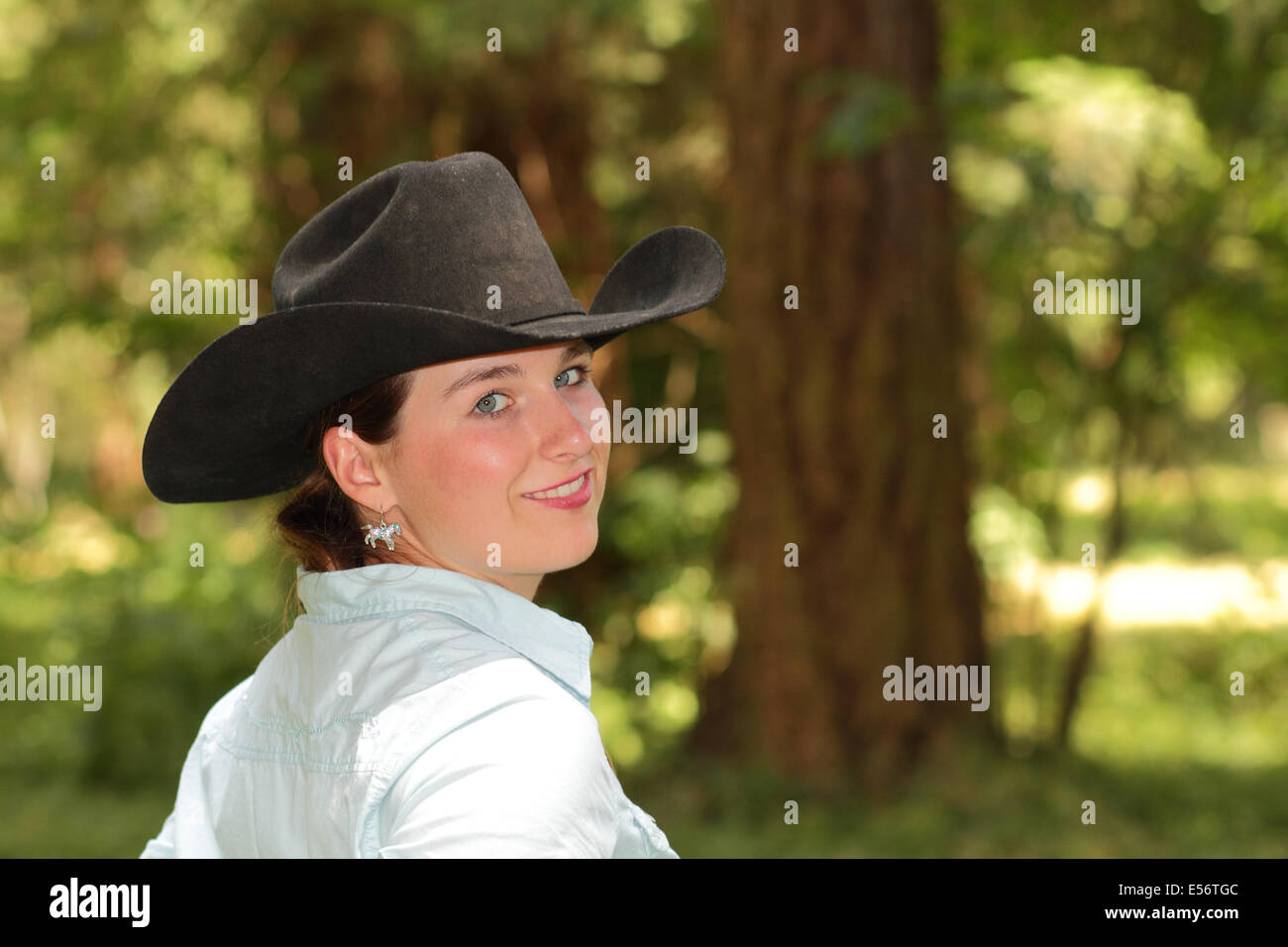 Cow Girl Portrait Stock Photo - Alamy