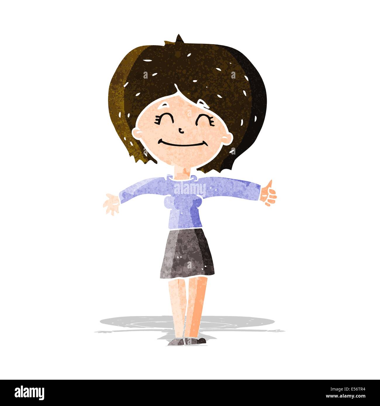 cartoon woman giving thumbs up sign Stock Vector Image & Art - Alamy