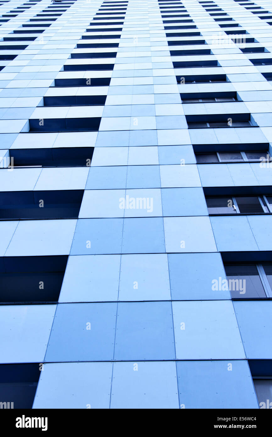 Wall of modern apartment building Stock Photo