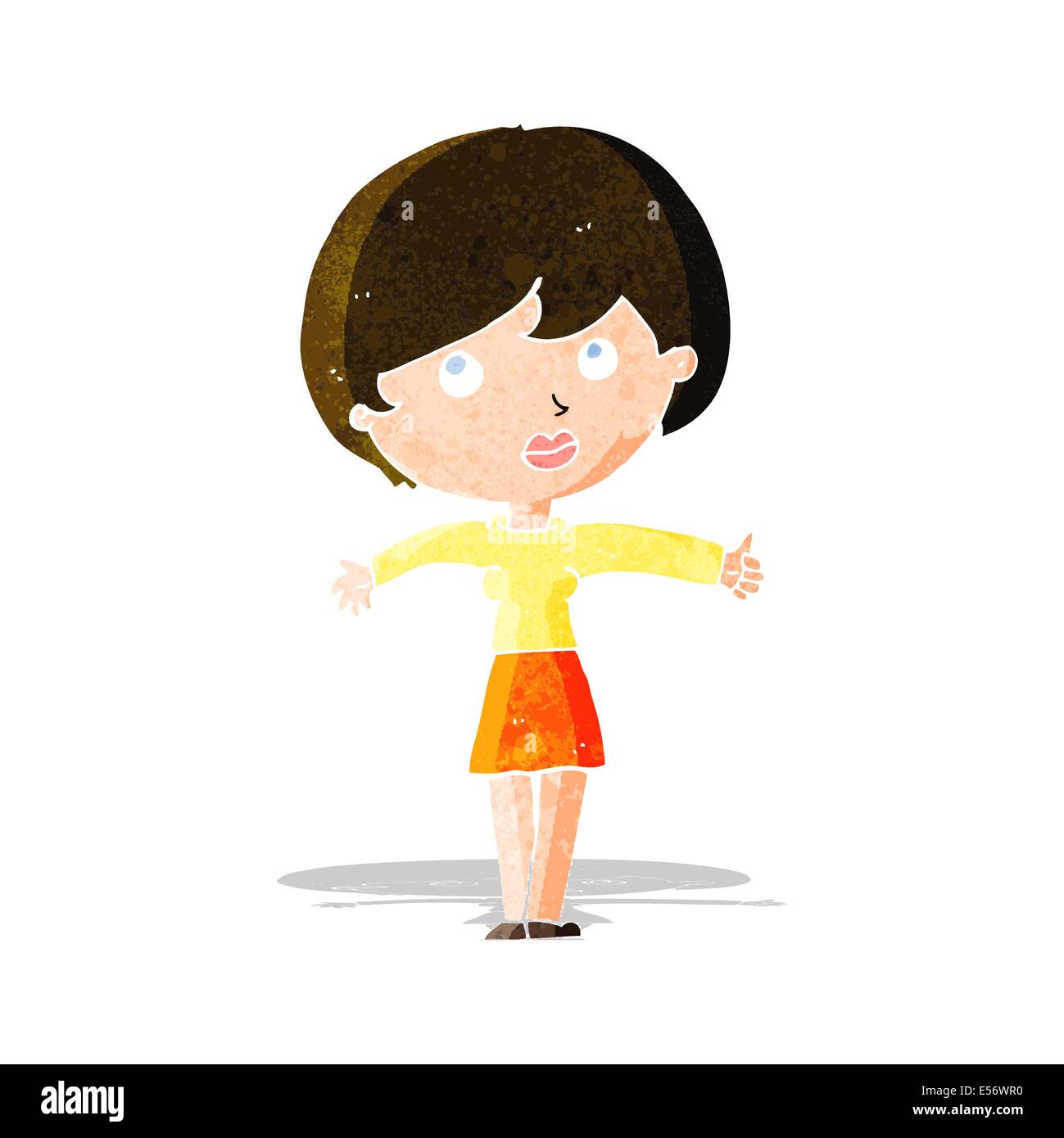 cartoon woman giving thumbs up Stock Vector Image & Art - Alamy