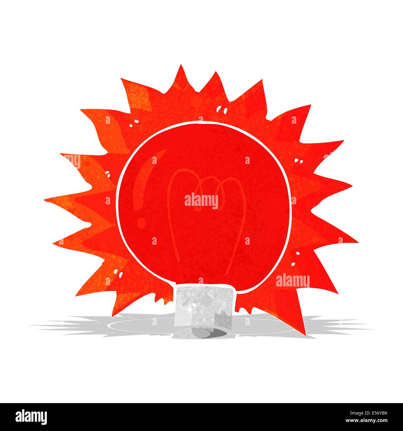 cartoon flashing red light bulb Stock Vector Image & Art Alamy