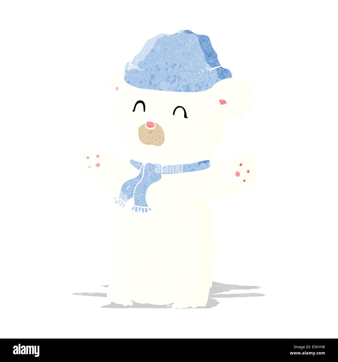 cartoon cute polar bear in hat and scarf Stock Vector Image & Art - Alamy