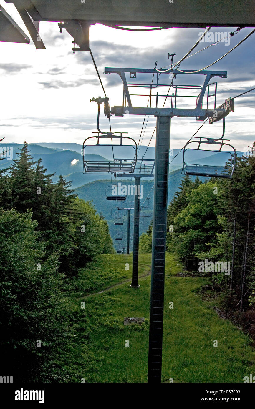 Chairlifts, Snowshoe Mountain ski resort, West Virginia Stock Photo Alamy