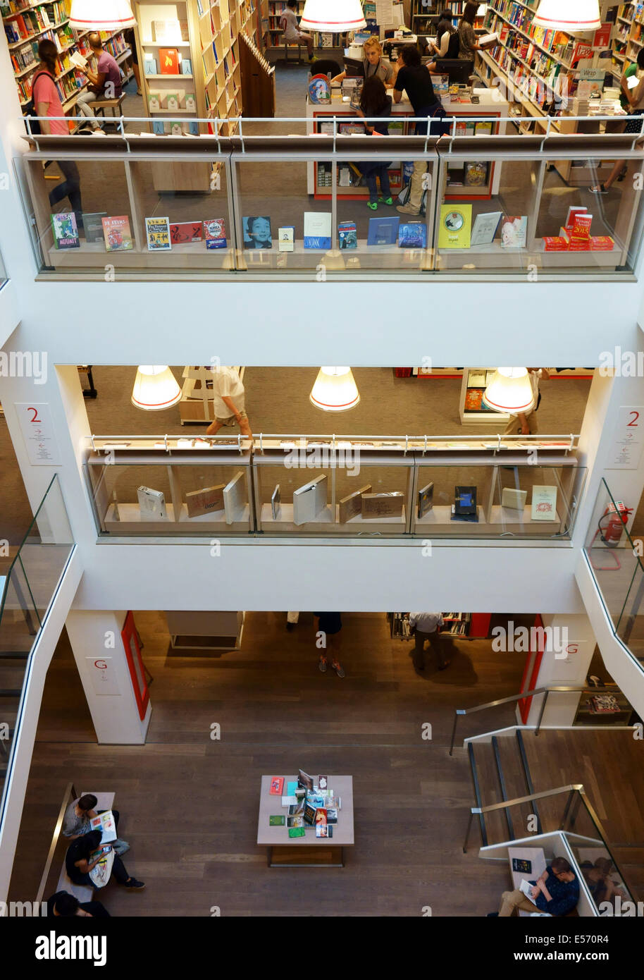 New Foyles book store in Charing Cross Road, London Stock Photo