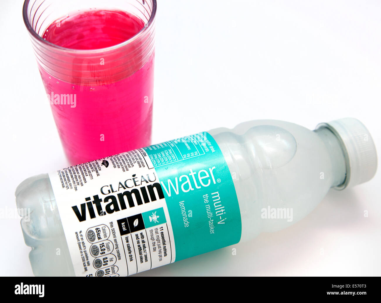 Vitamin Water energy drink - rap artist 50 Cent is an investor - now owned by Coca-Cola Stock Photo