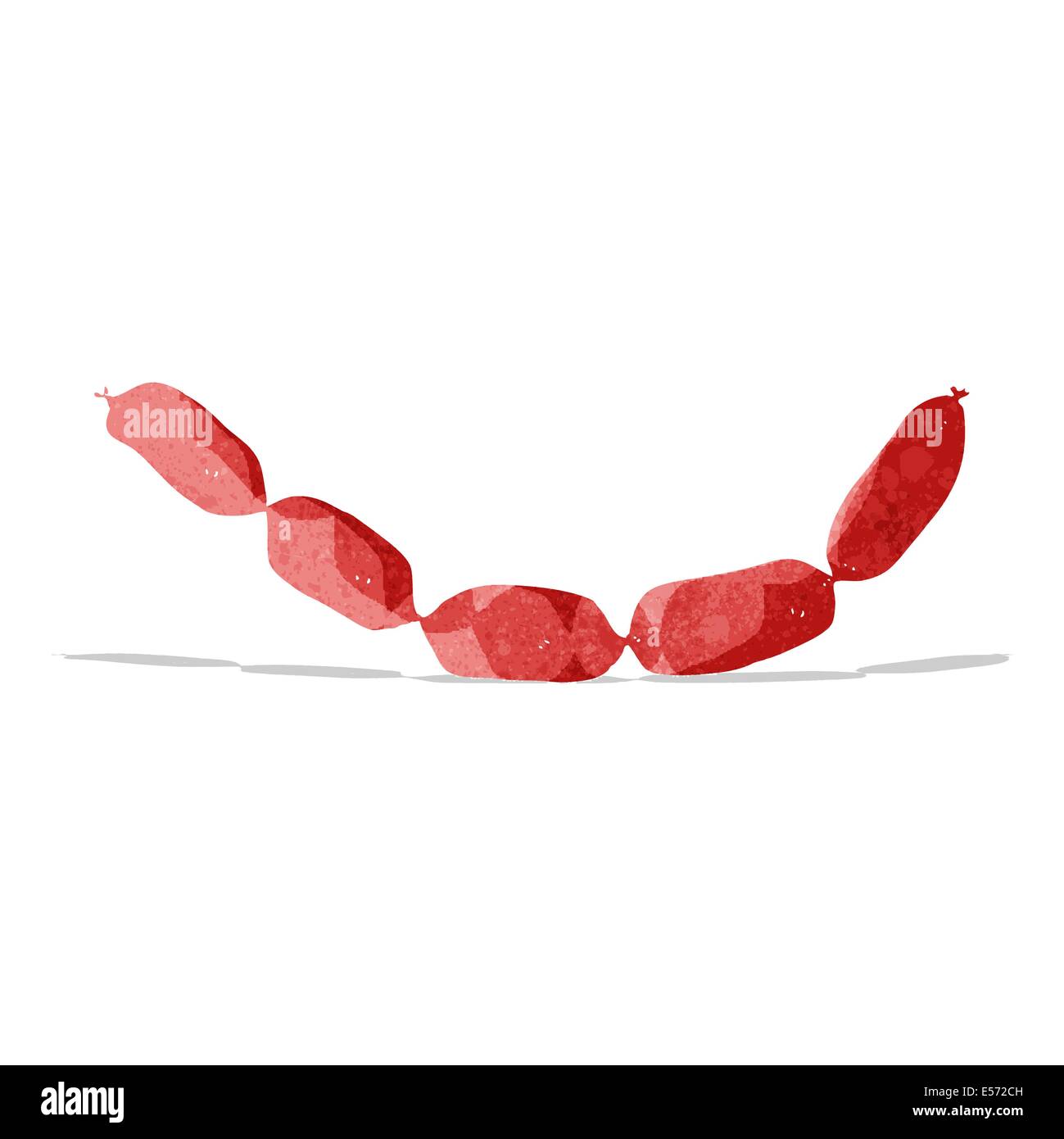 Cartoon String Of Sausages Stock Vector Image Art Alamy