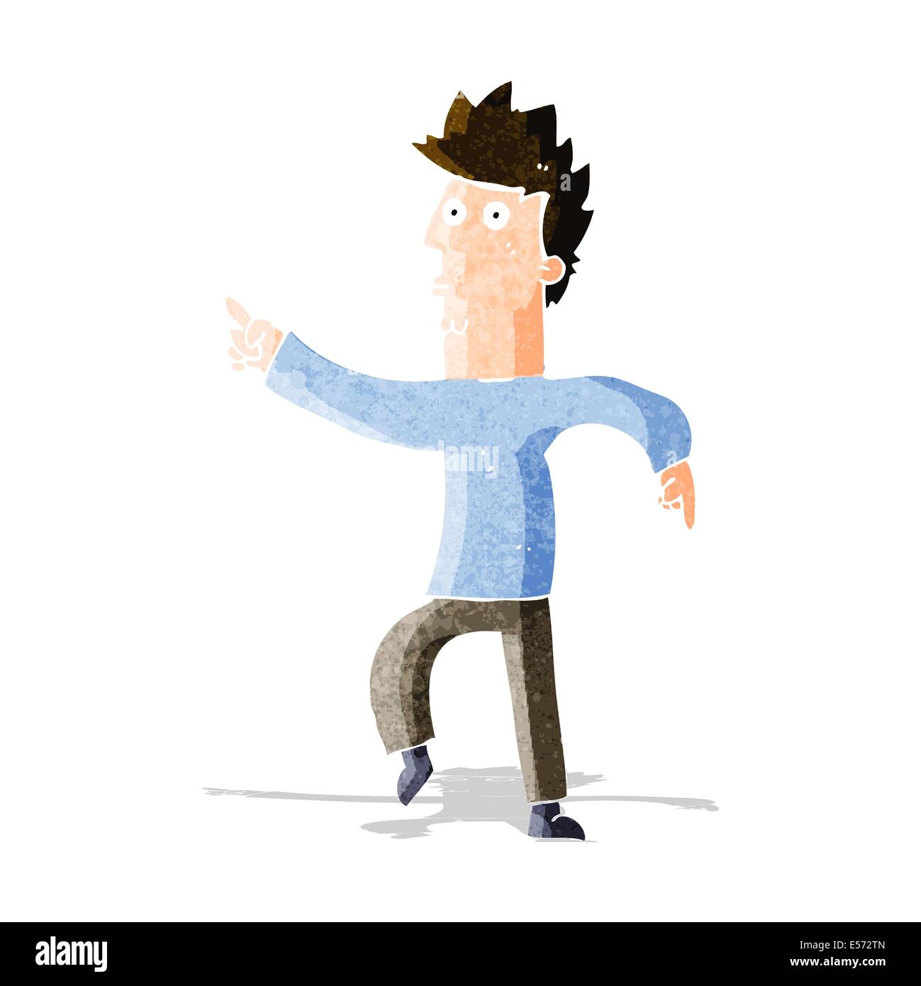 Cartoon worried man pointing hi-res stock photography and images - Alamy