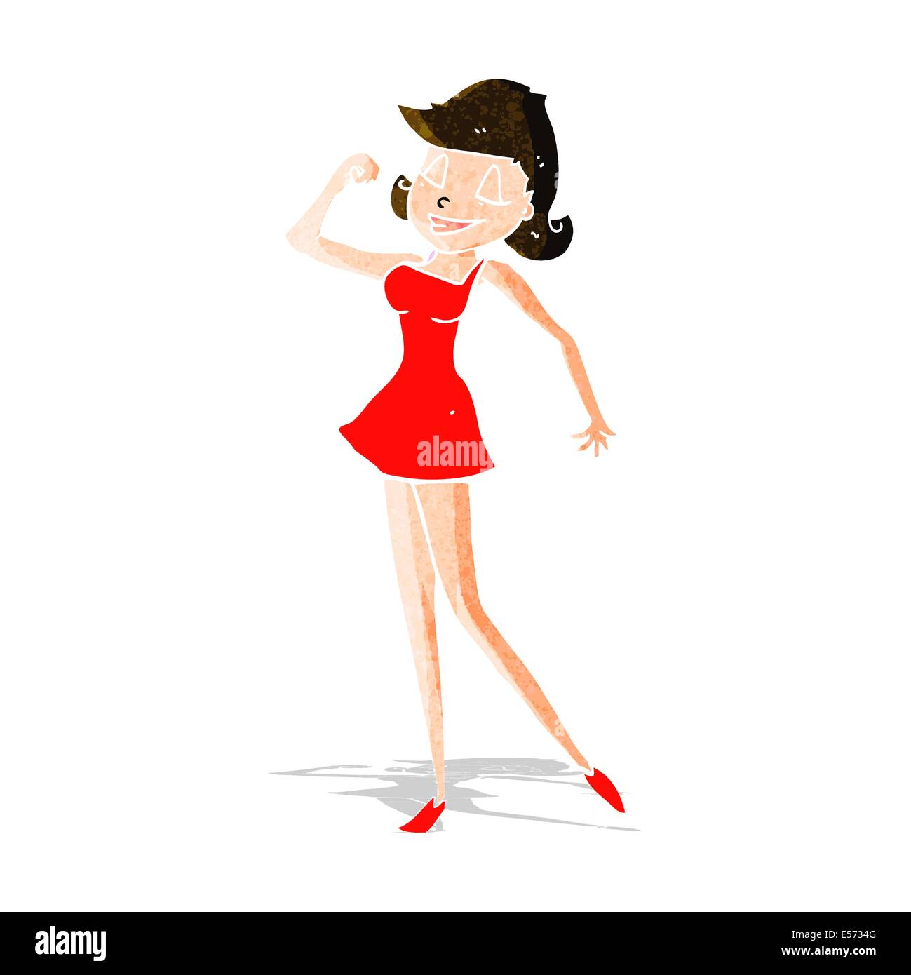 cartoon woman with can do attitude Stock Vector Image & Art - Alamy