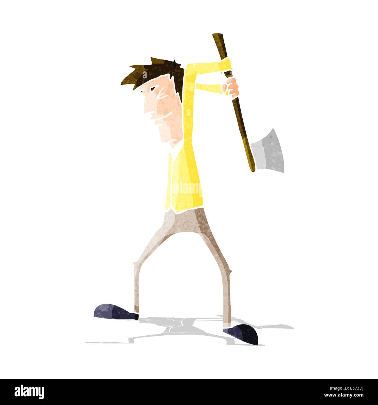 cartoon man swinging axe Stock Vector Image & Art Alamy