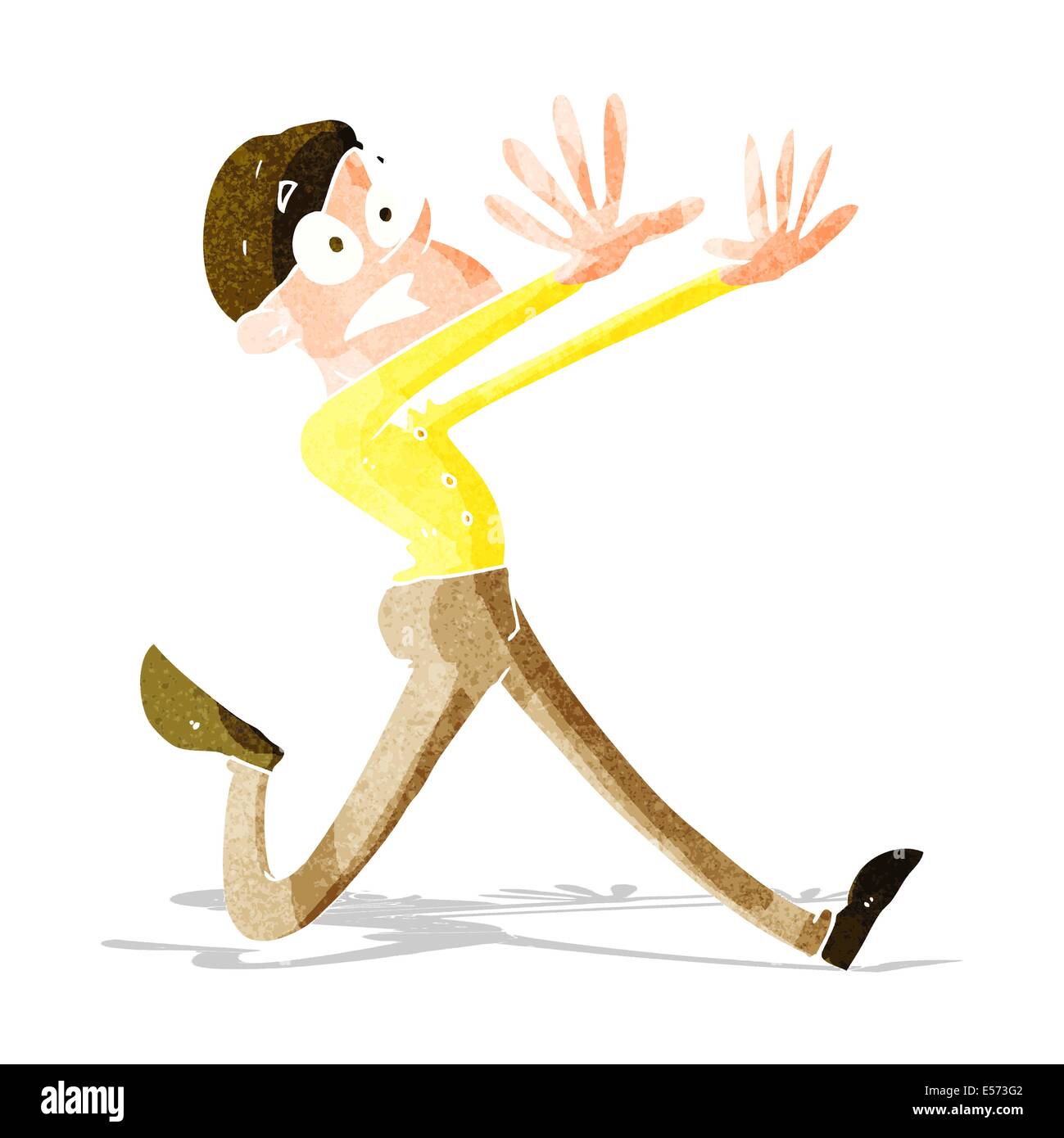 Scared man running away cut out stock images pictures alamy