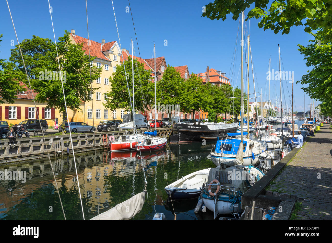 Waterway, Christianshavn, Copenhagen, Denmark Stock Photo