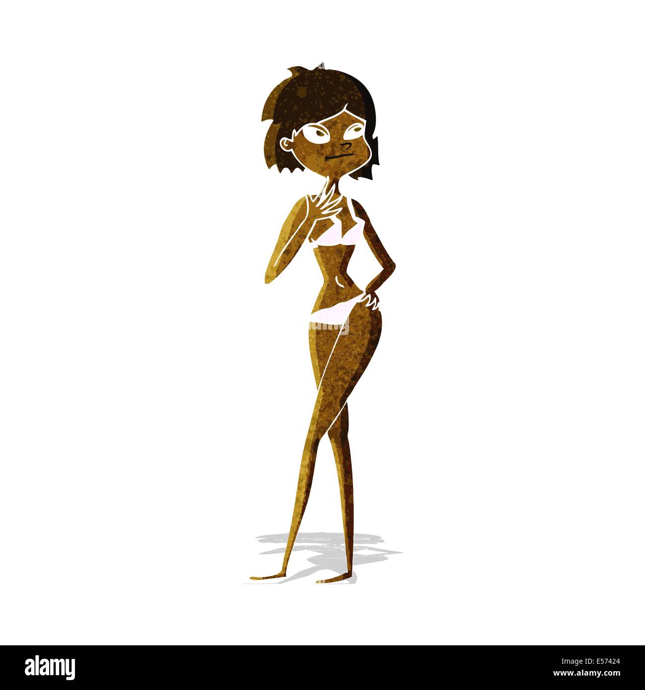 cartoon woman in bikini Stock Vector Image & Art Alamy