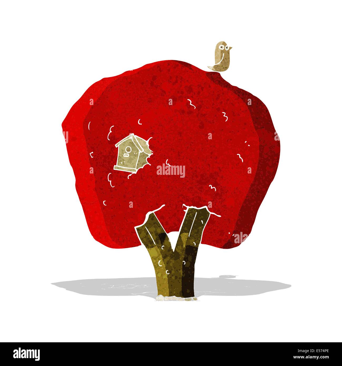 cartoon tree with birdhouse Stock Vector Image & Art - Alamy