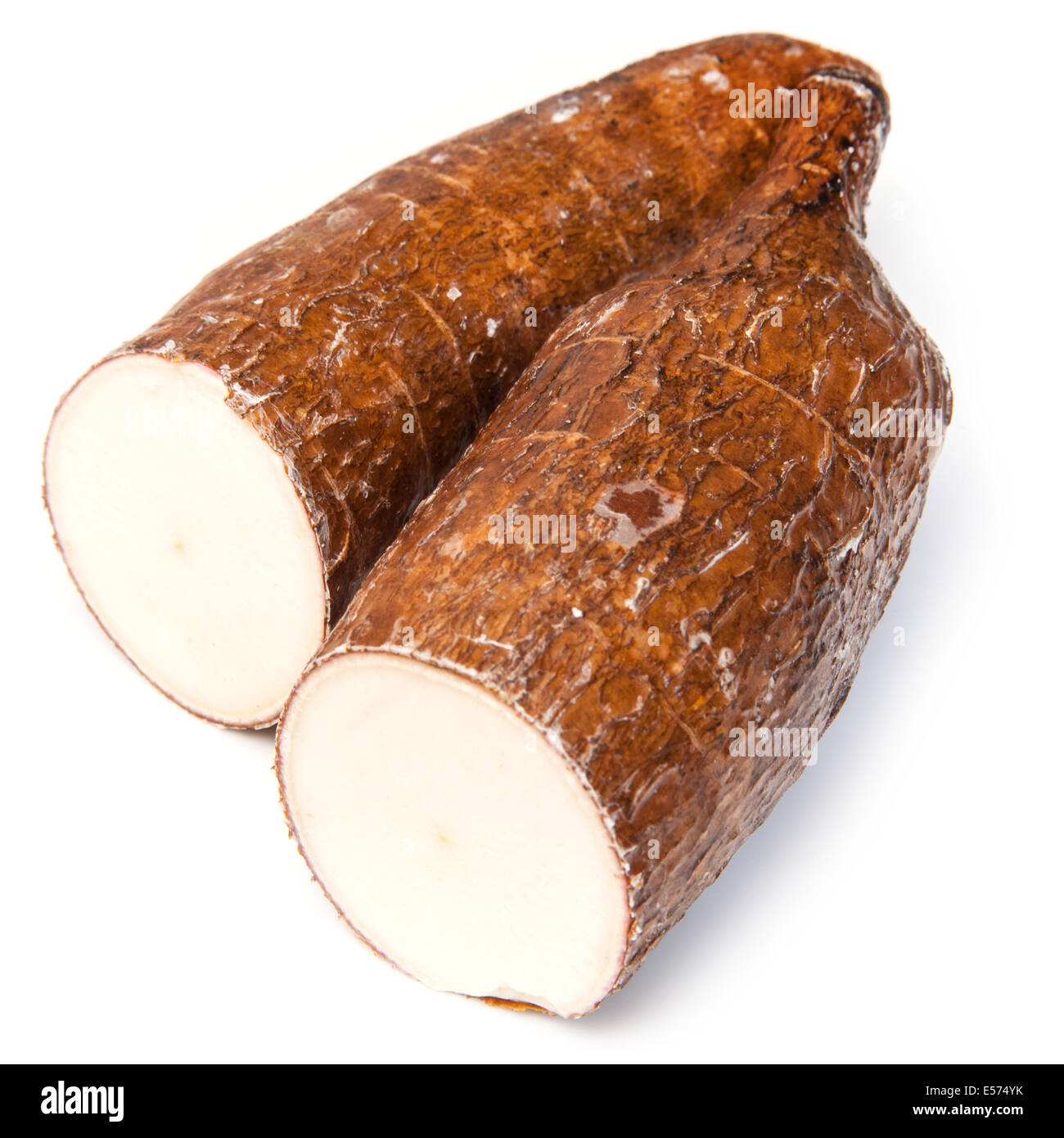 Yuka vegetable isolated on a white studio background. Stock Photo