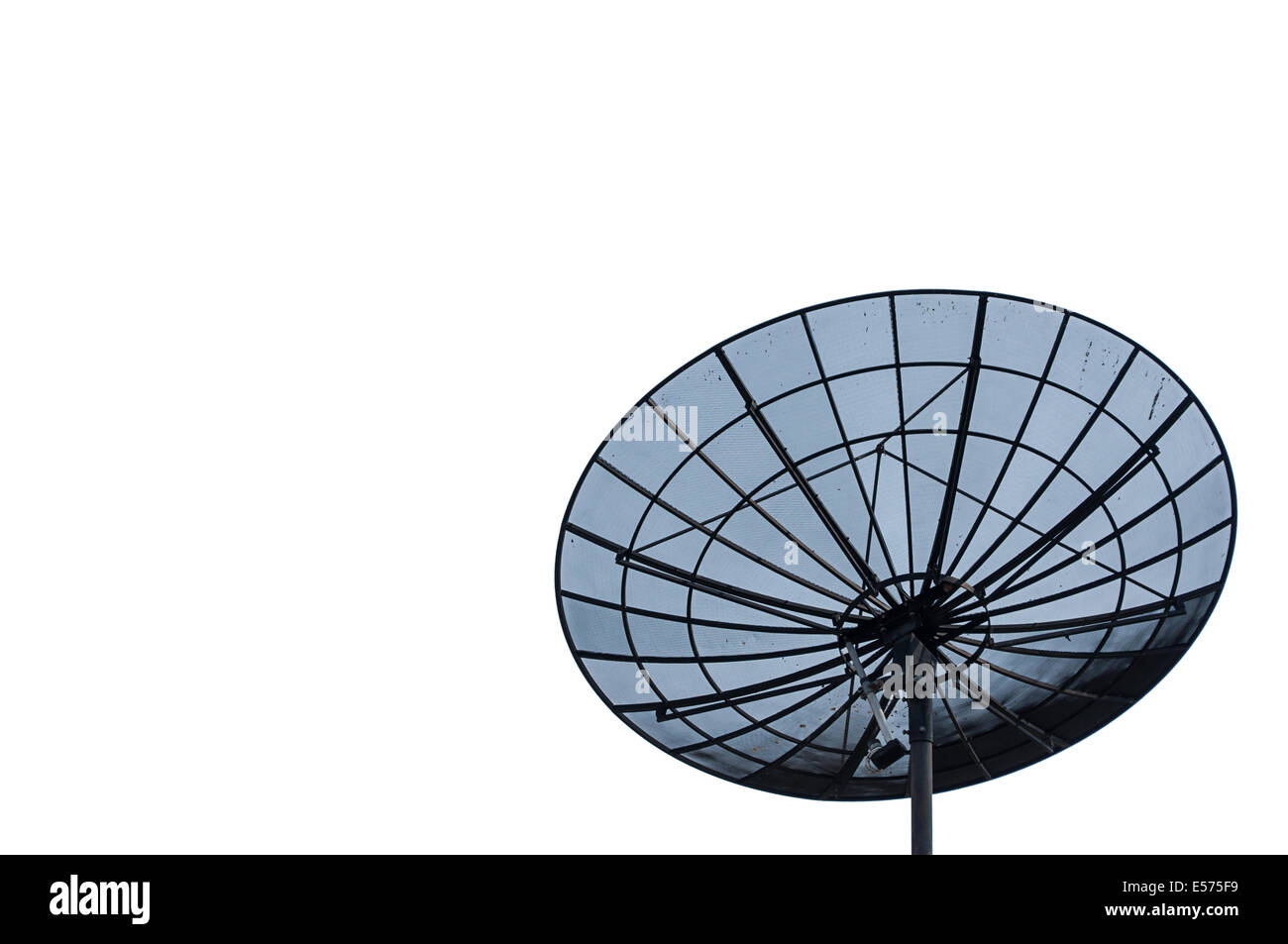 Satellite dish antenna isolated on white background Stock Photo