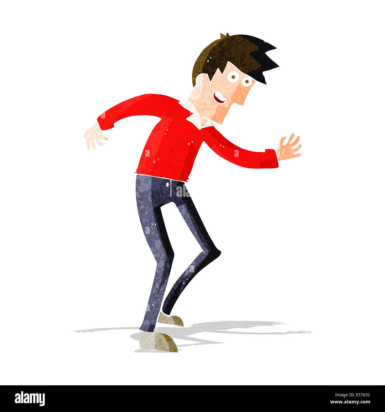 cartoon happy man dancing Stock Vector Image & Art - Alamy