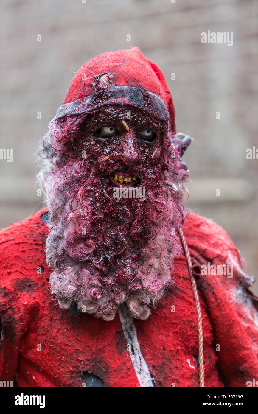 Space Knights event, Fantasy Festival, a gathering of fantastic role players from all kinds of artificial worlds, Zombie Santa, Stock Photo