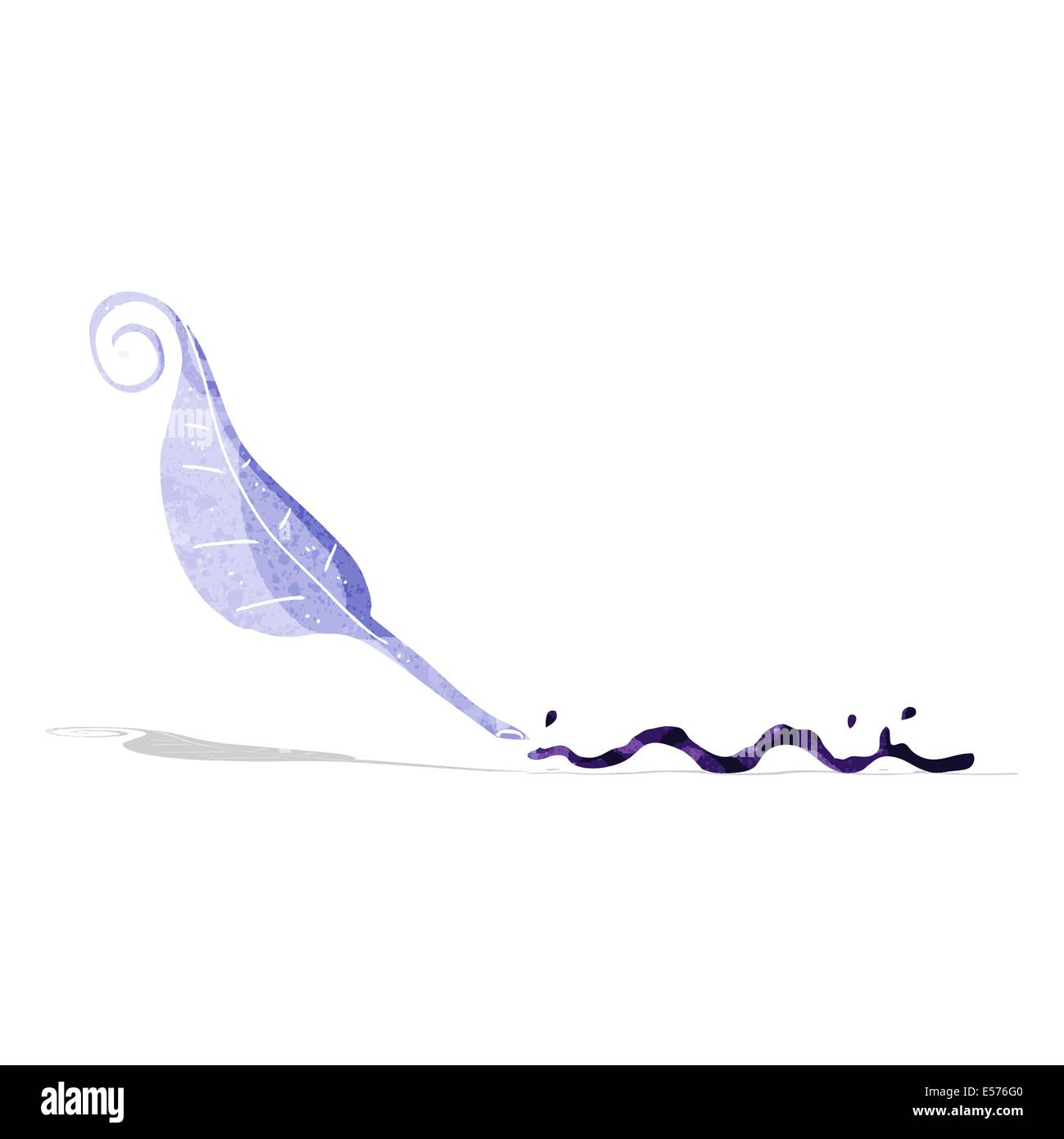 cartoon feather quill Stock Vector