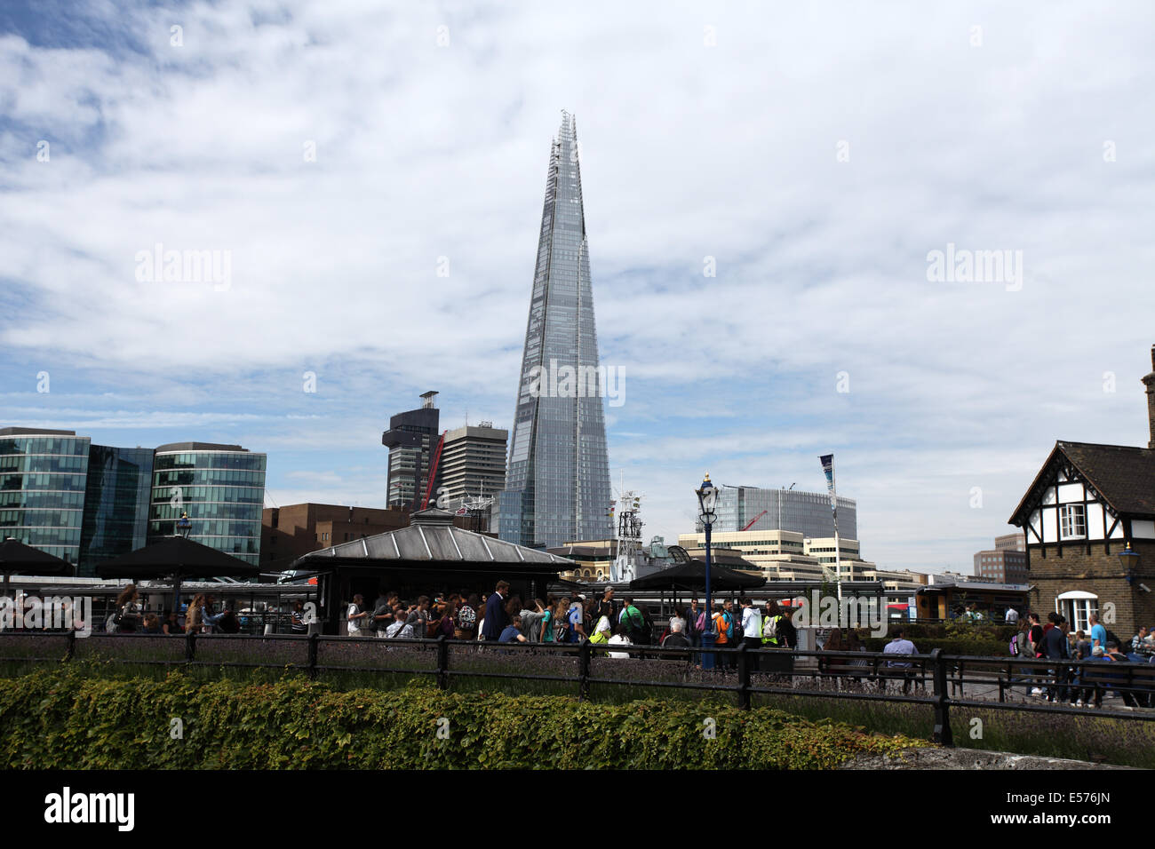 The imposing Shard seen from the Tower of London, London Stock Photo