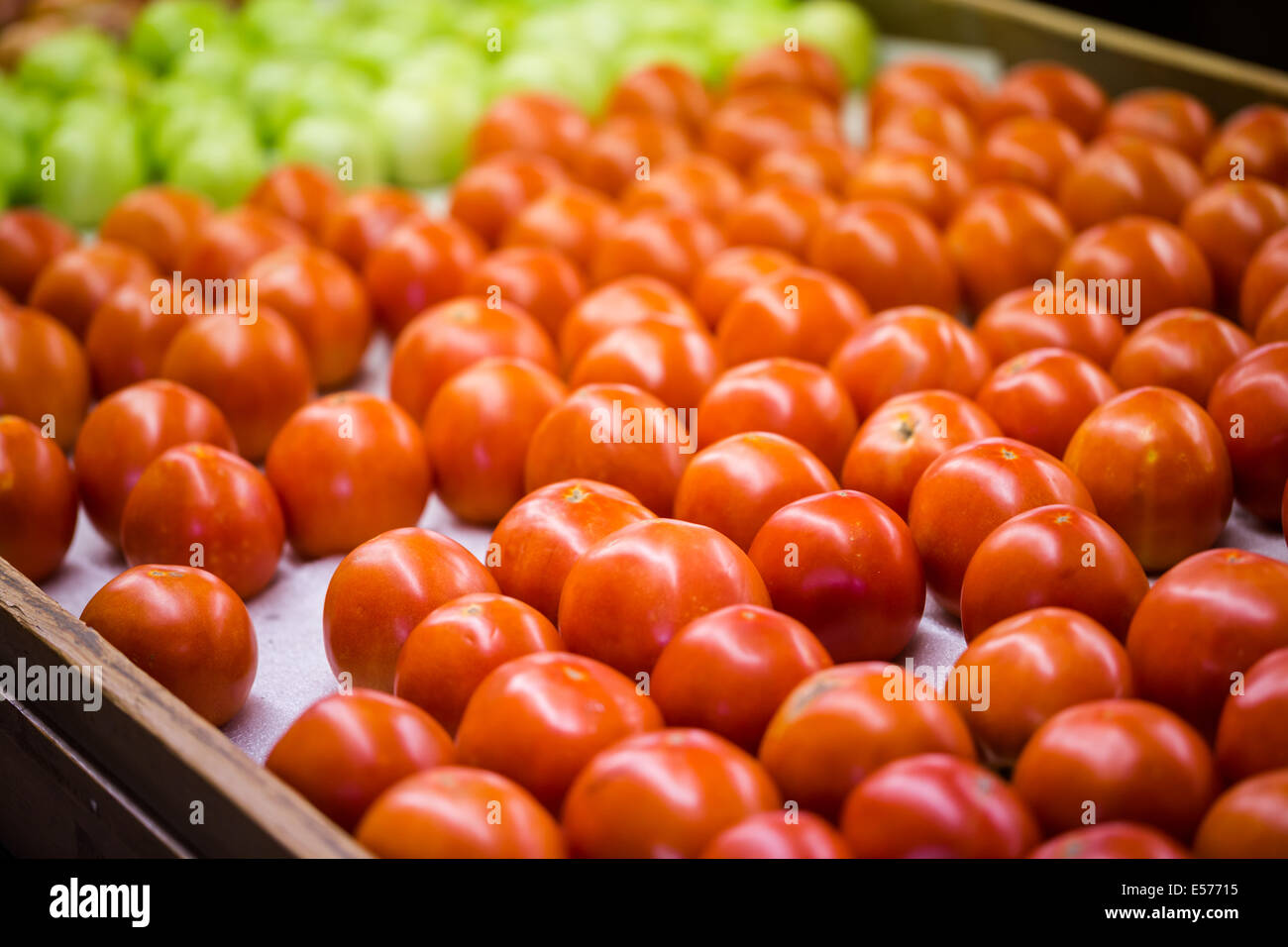 Fresh organic produce for sale on local farmers market Stock Photo - Alamy