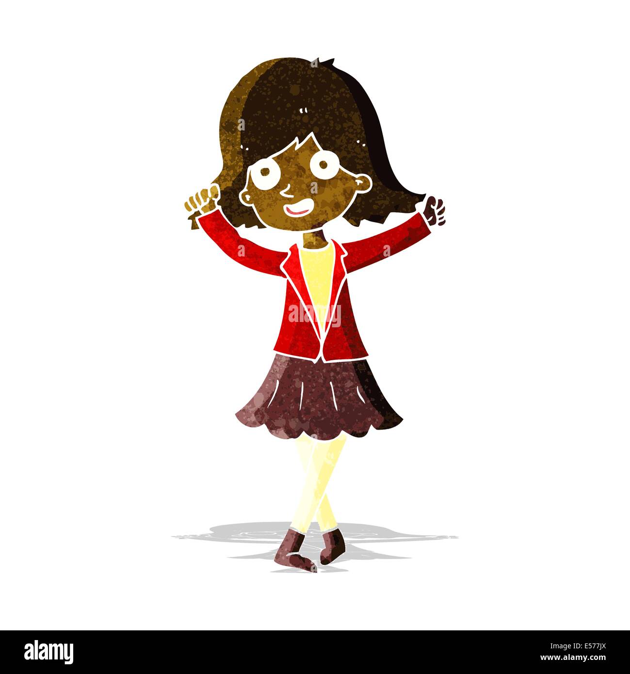 cartoon happy girl Stock Vector Image & Art - Alamy