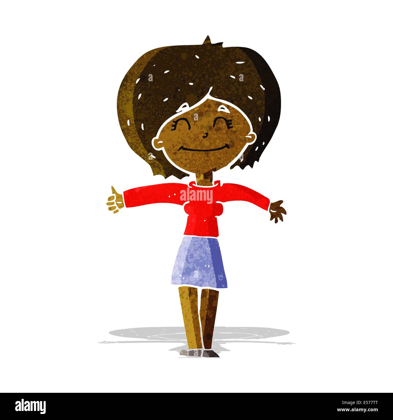 cartoon woman giving thumbs up sign Stock Vector Image & Art - Alamy