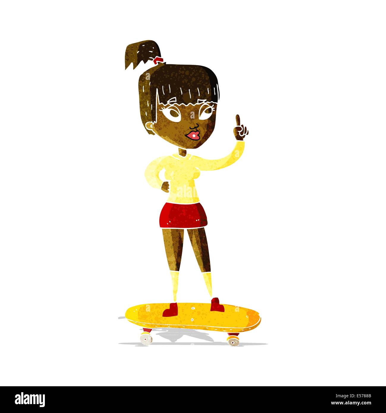 cartoon skater girl Stock Vector Image & Art Alamy