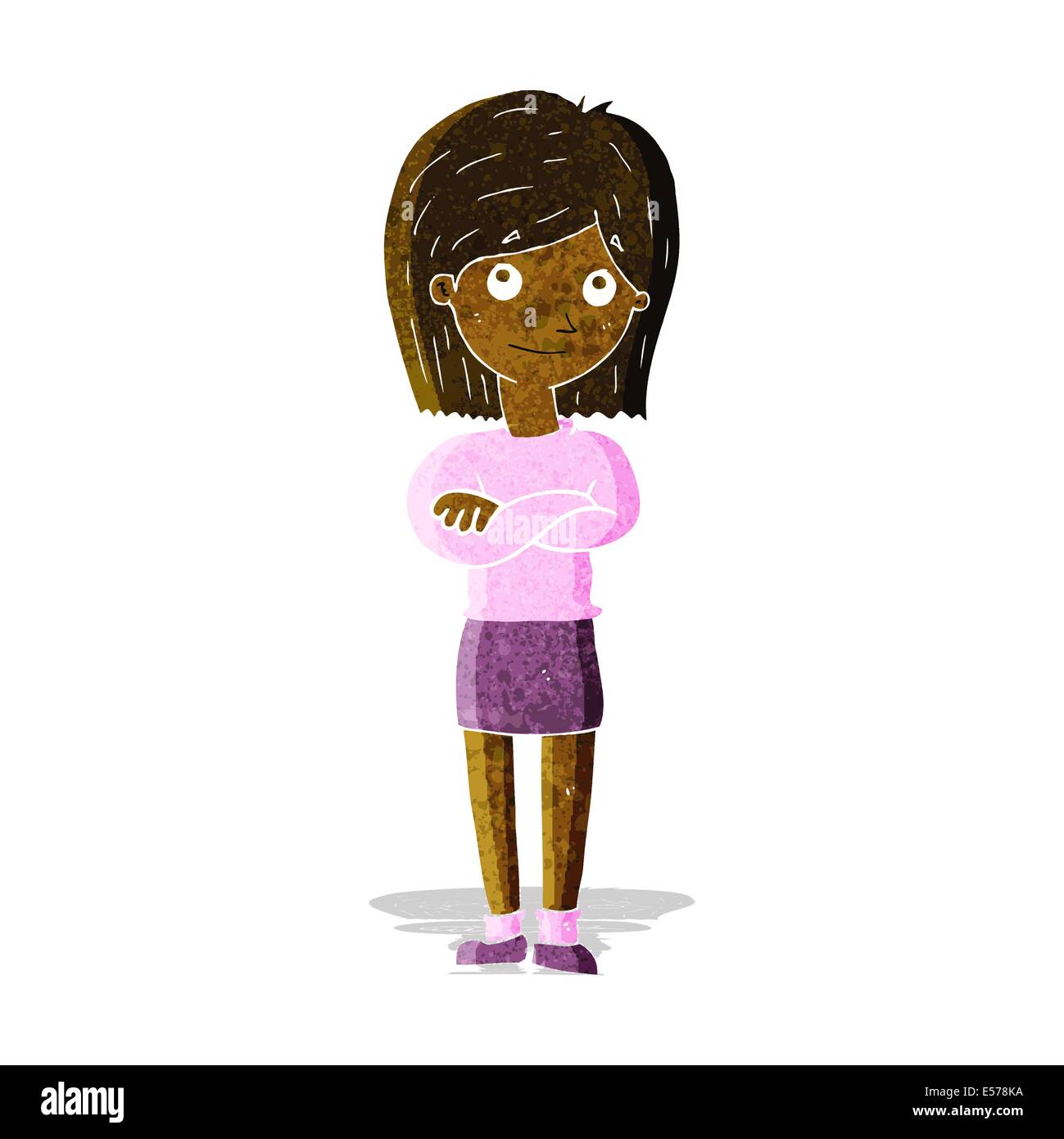 cartoon friendly girl rolling eyes Stock Vector Image &amp; Art - Alamy