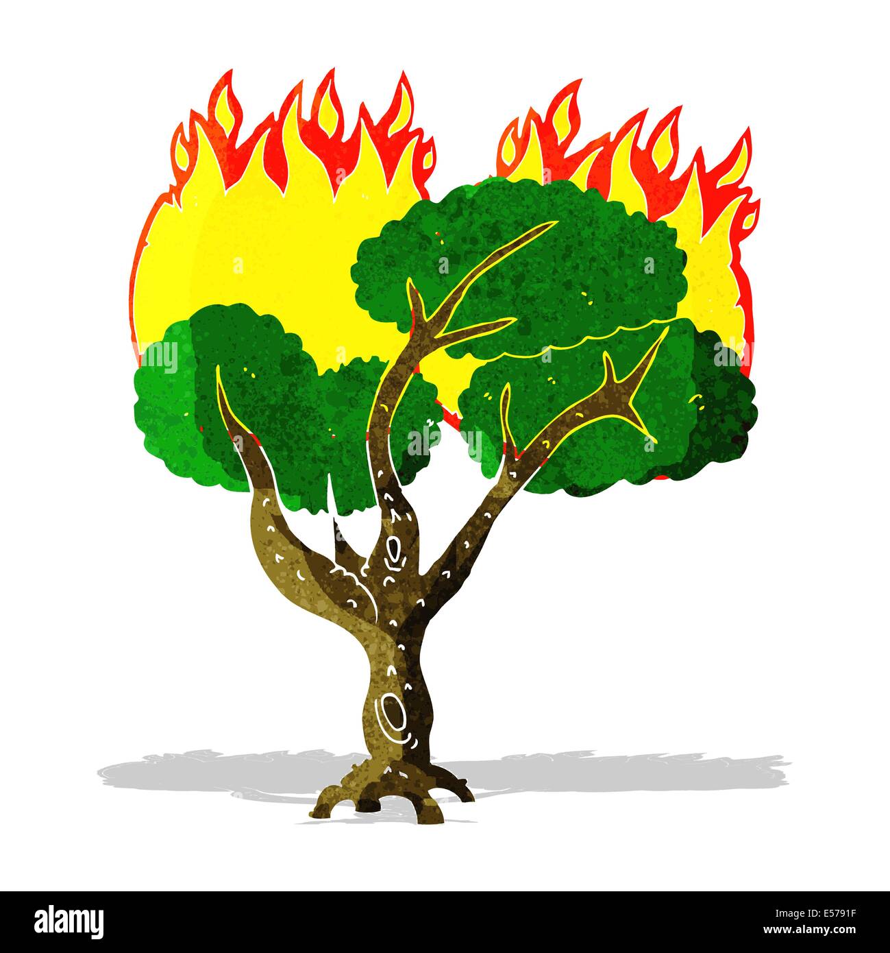 cartoon burning tree Stock Vector Image & Art Alamy