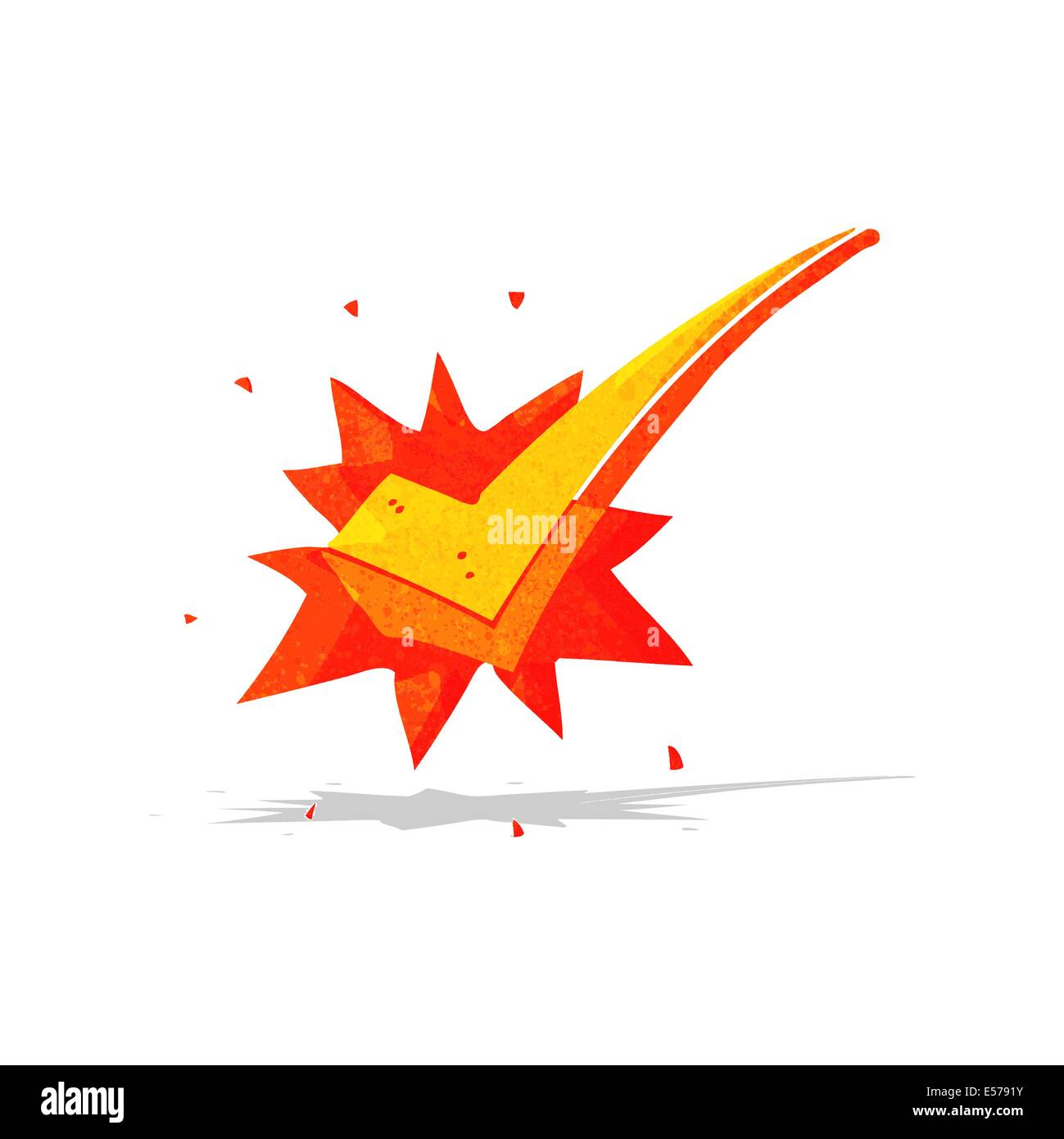 cartoon positive tick symbol Stock Vector