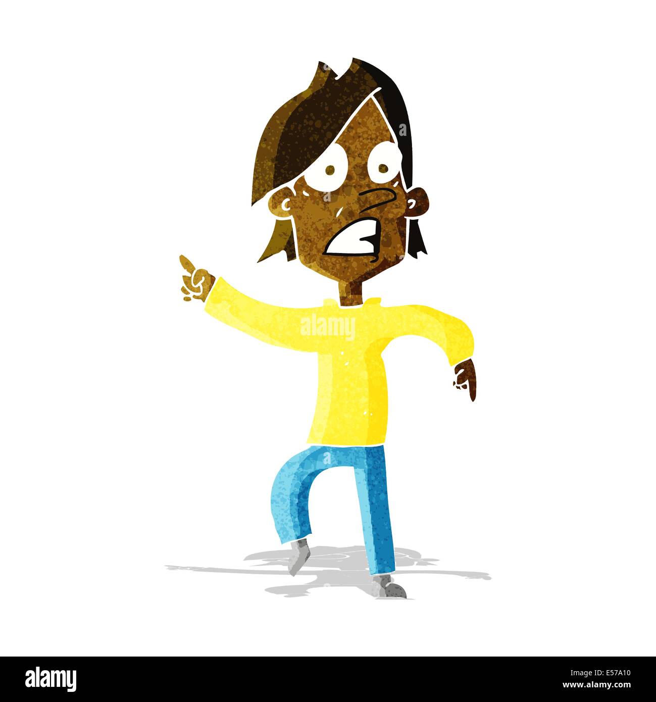 Cartoon worried man pointing hi-res stock photography and images - Alamy