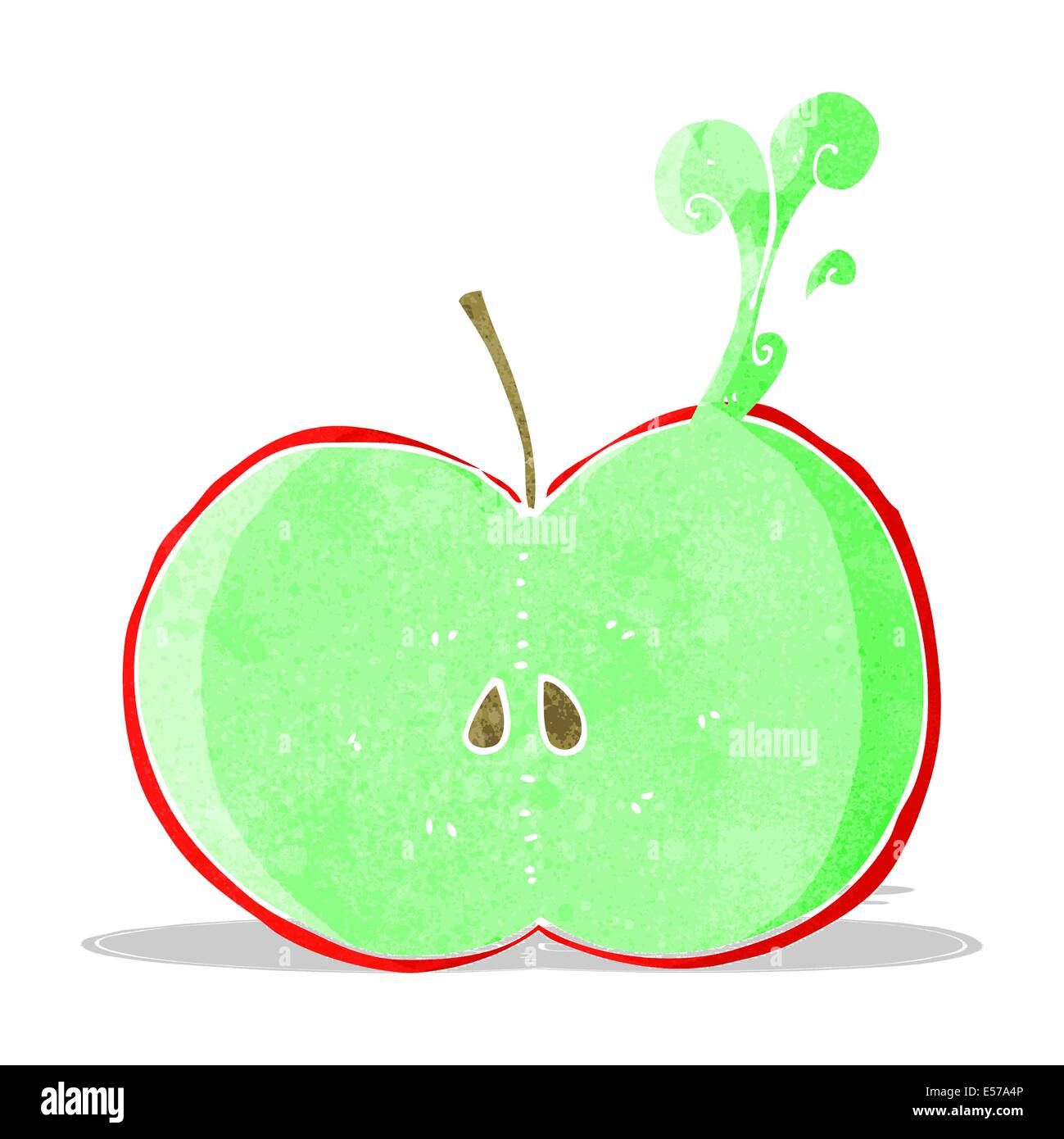 cartoon sliced apple Stock Vector