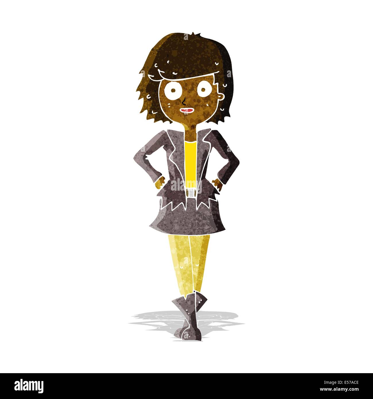 cartoon girl in jacket Stock Vector Image & Art Alamy