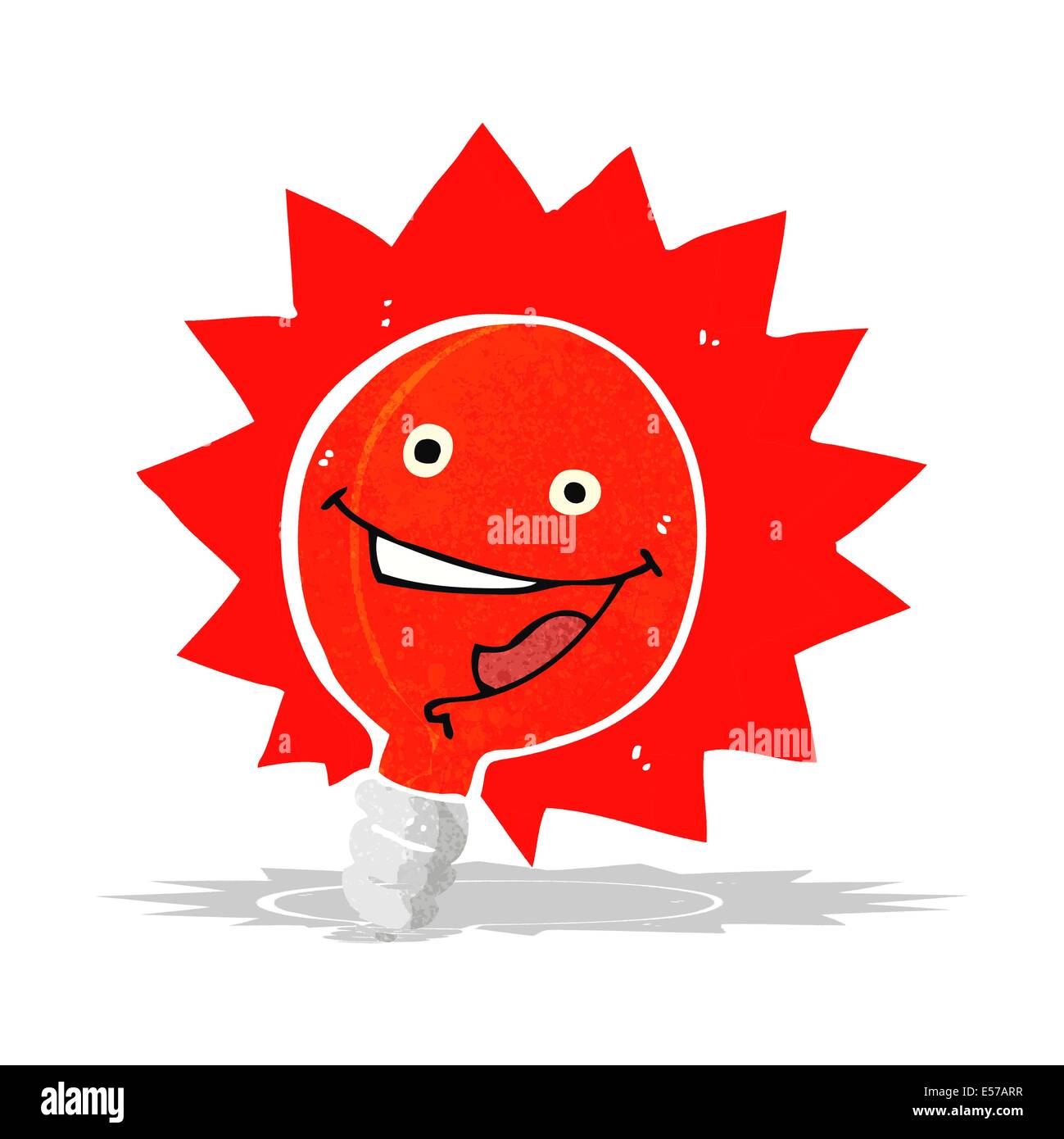 happy flashing red light bulb cartoon Stock Vector Image & Art Alamy