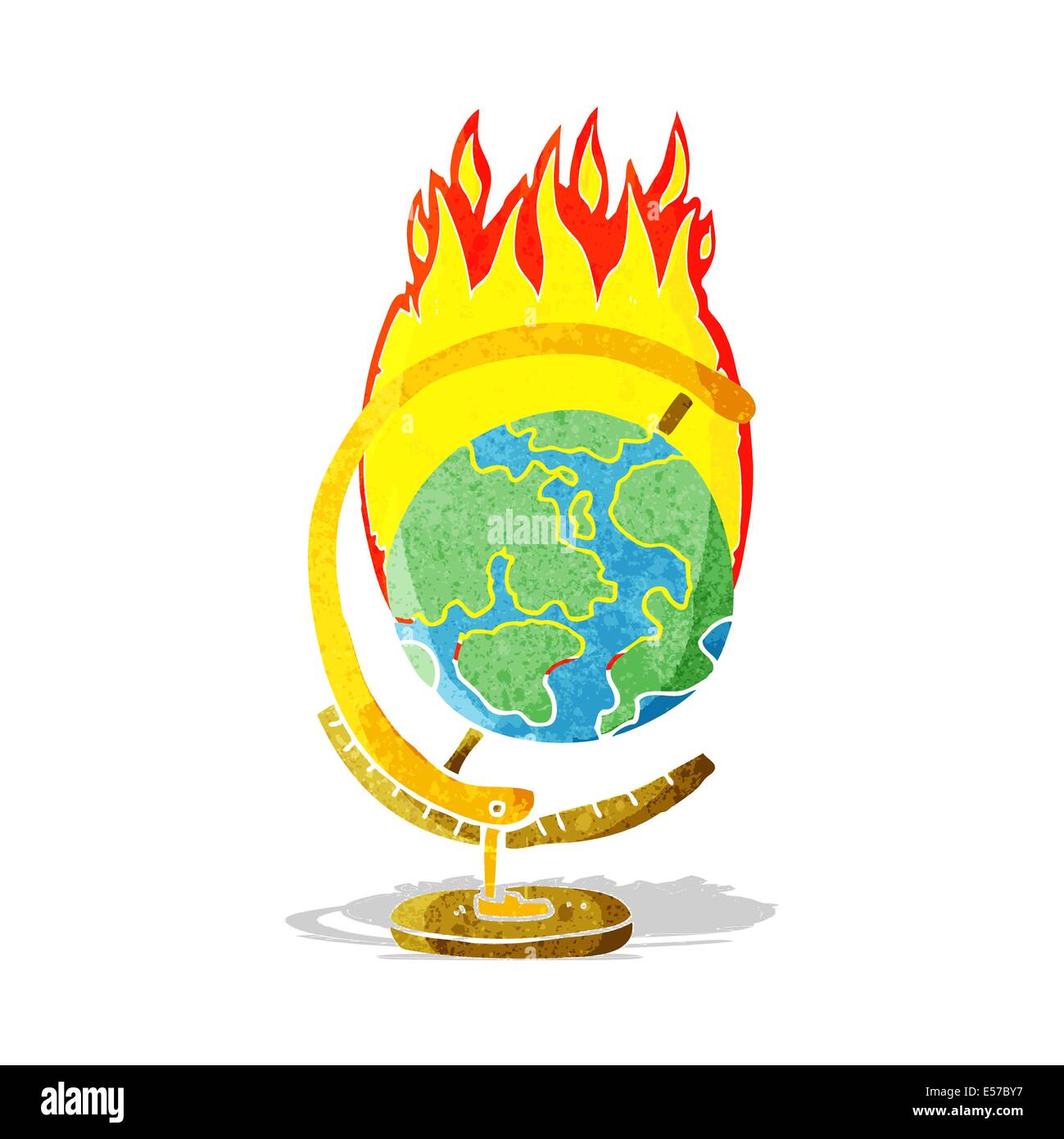 cartoon burning globe Stock Vector Image & Art - Alamy