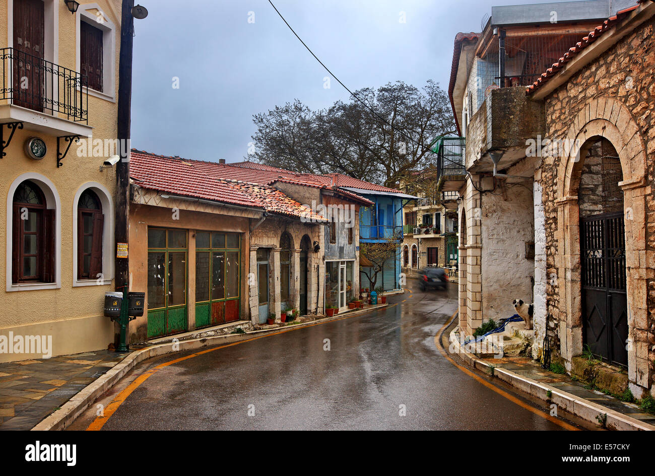 Colorful Andritsaina village, one of the most beautiful and historic