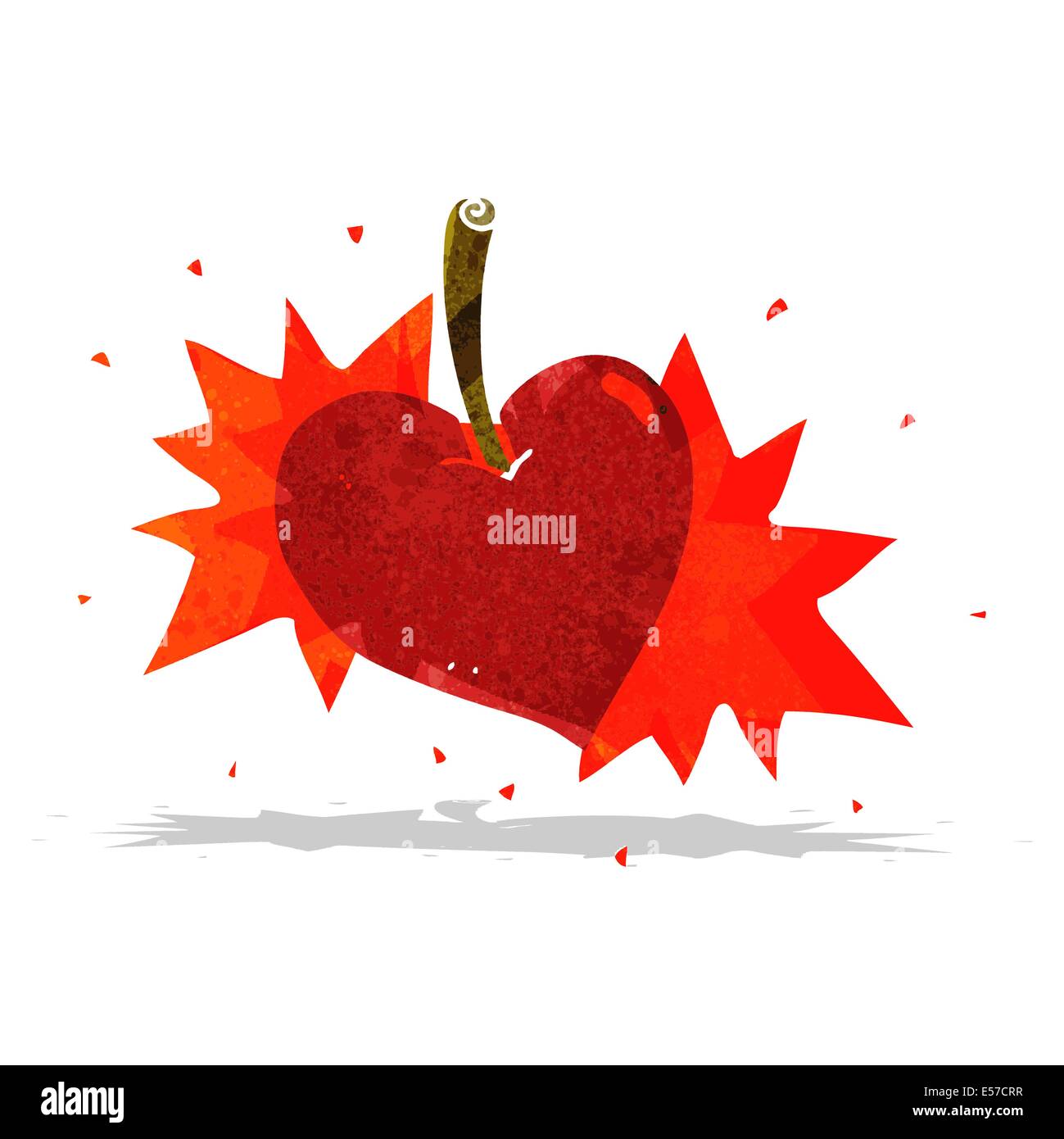 Cute funny cherry heart cartoon icon. 18817018 PNG