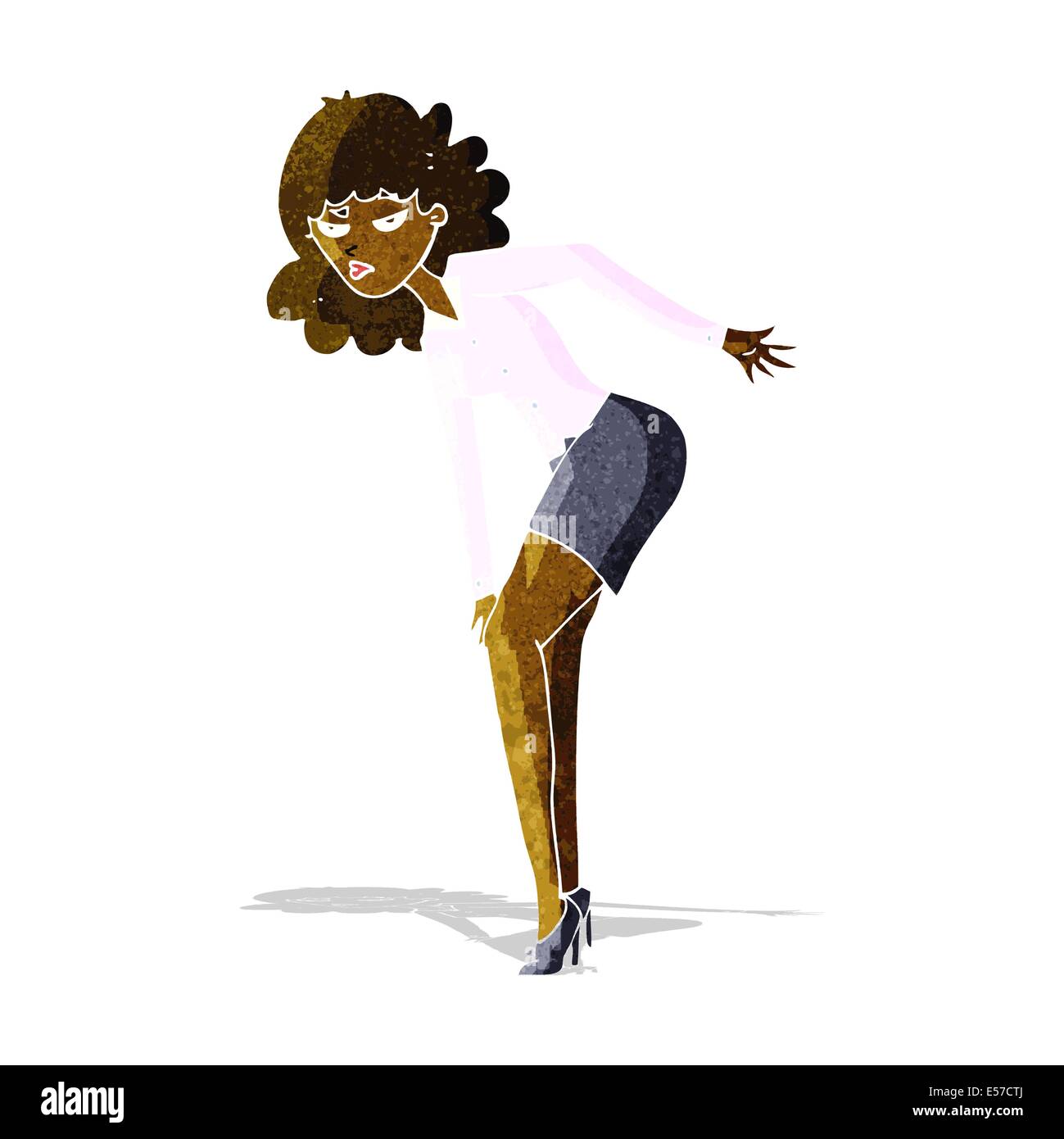 cartoon annoyed woman rubbing knee Stock Vector Image & Art Alamy