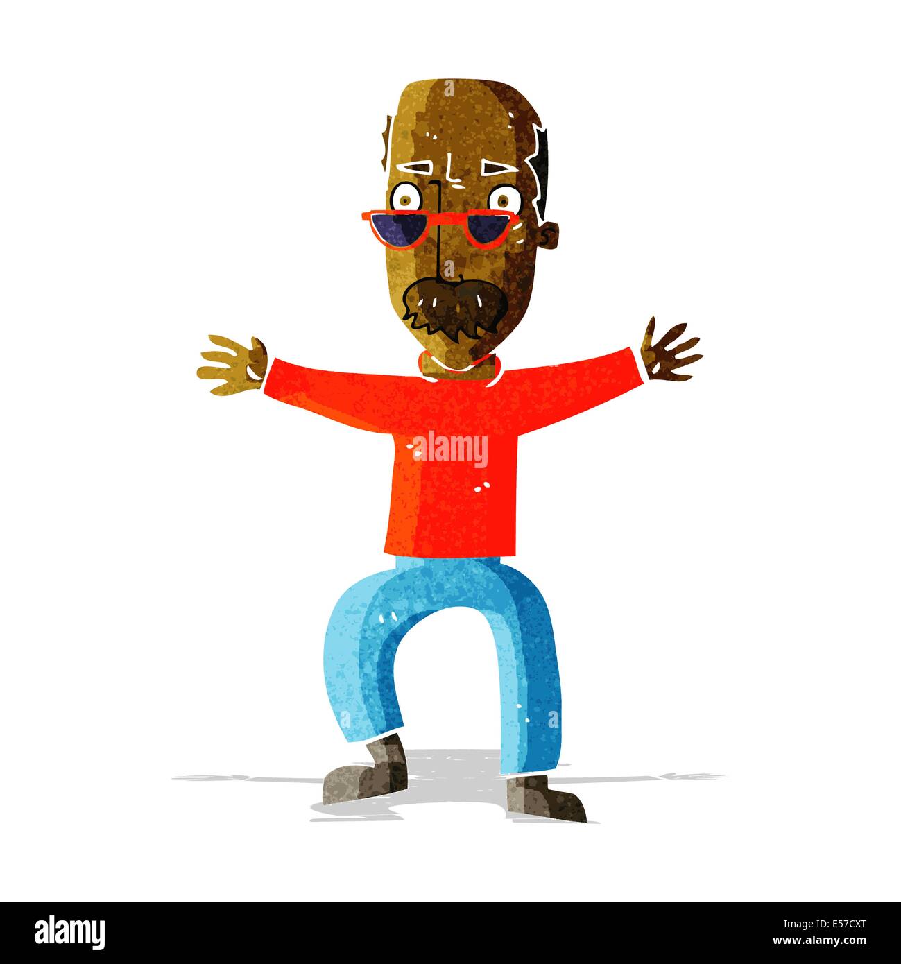 cartoon old man waving arms Stock Vector Image & Art - Alamy