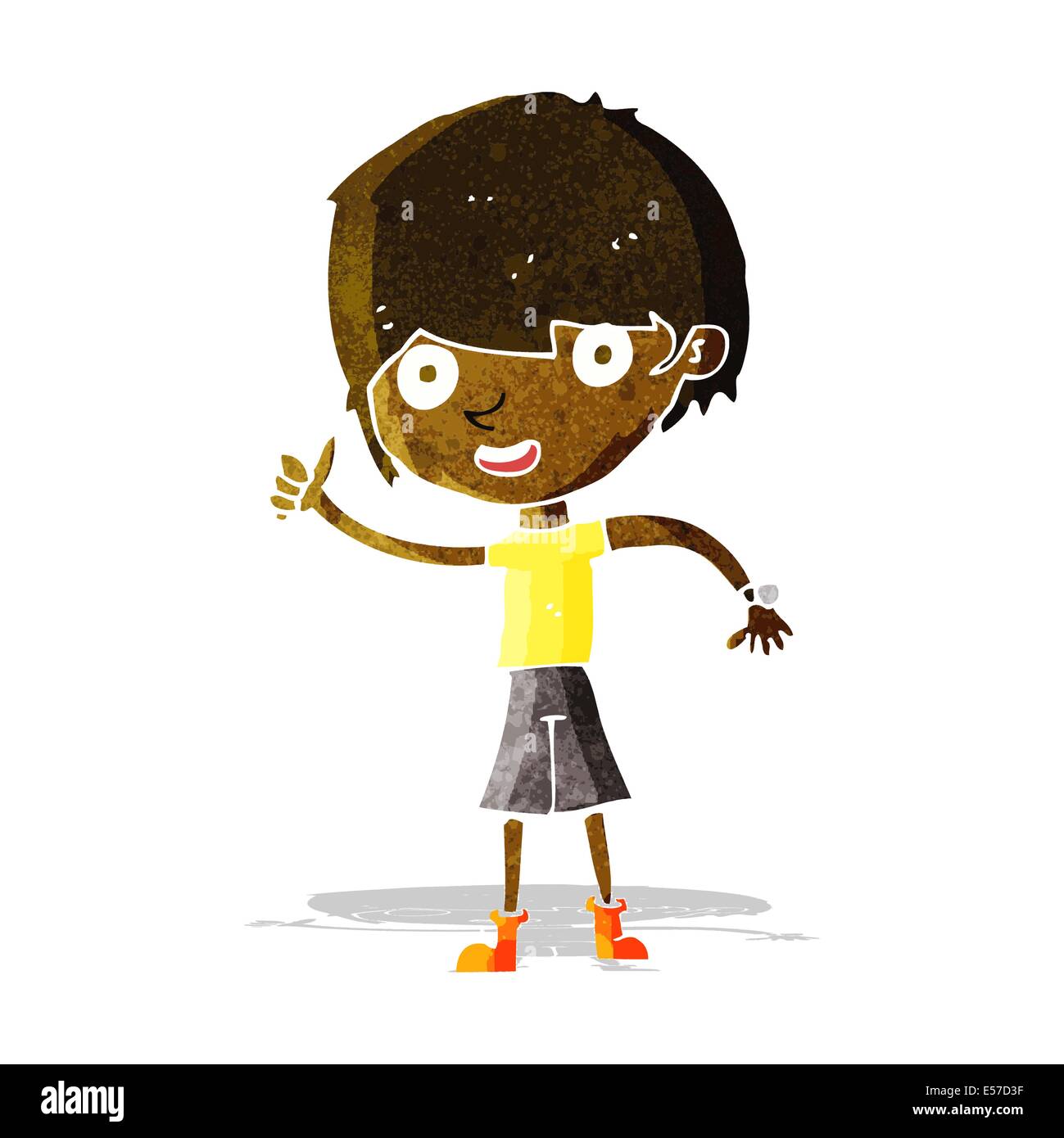 cartoon boy with positive attitude Stock Vector Image & Art - Alamy
