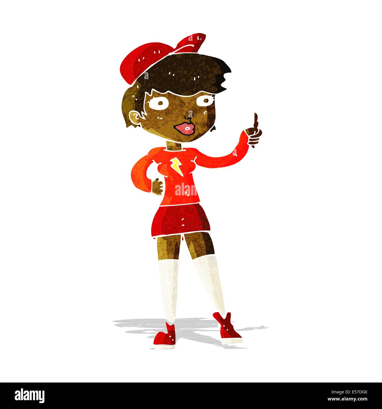 cartoon skater girl giving thumbs up symbol Stock Vector Image & Art ...
