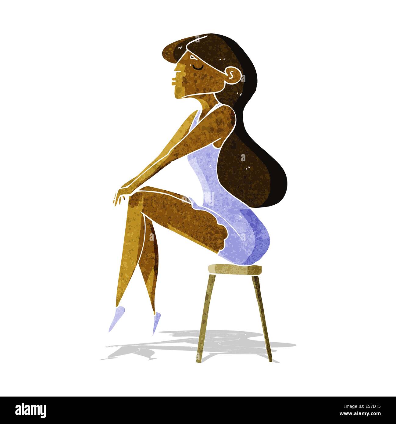 Woman legs crossed chair Stock Vector Images - Alamy