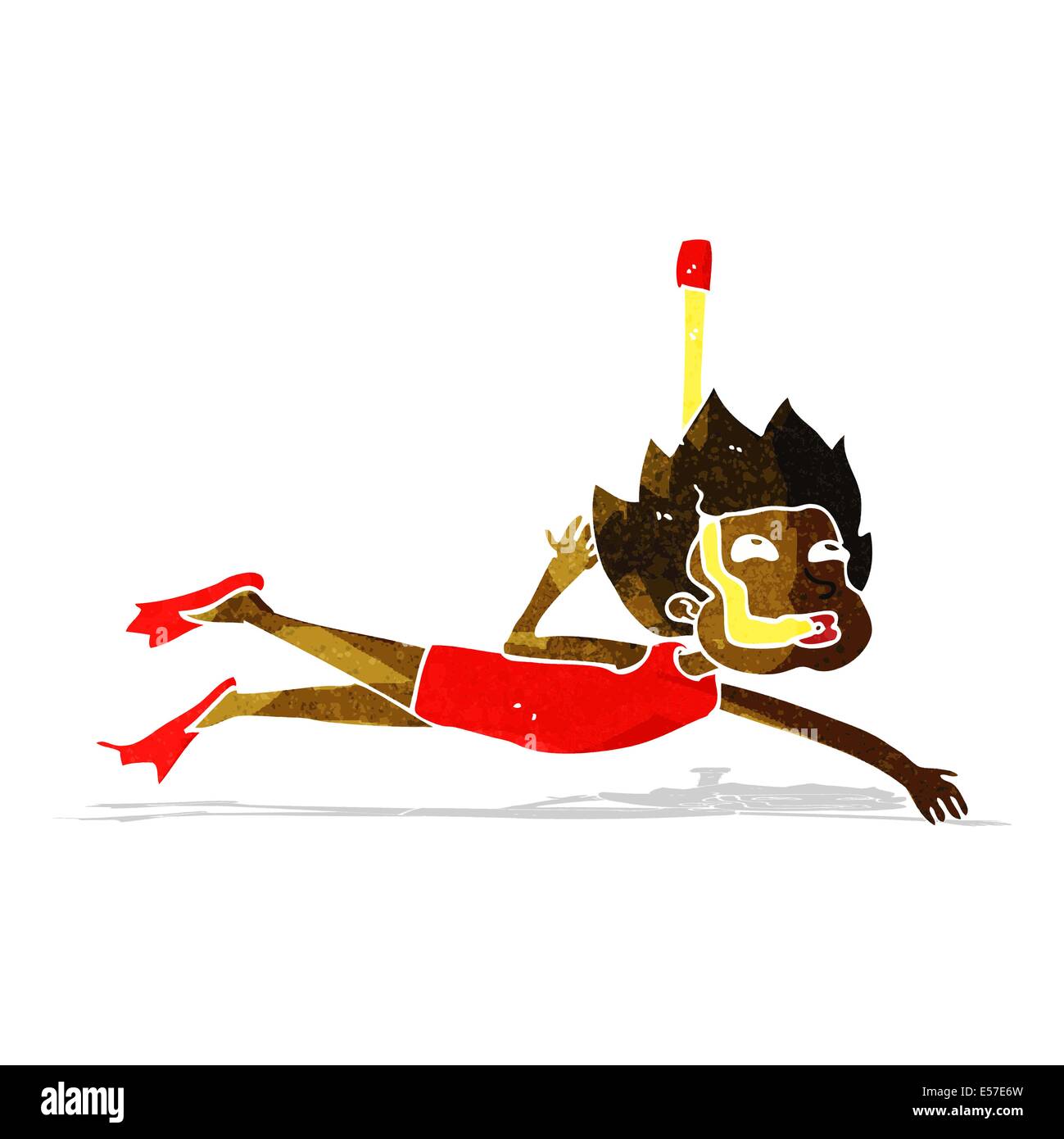 cartoon swimmer with snorkel Stock Vector Image & Art Alamy