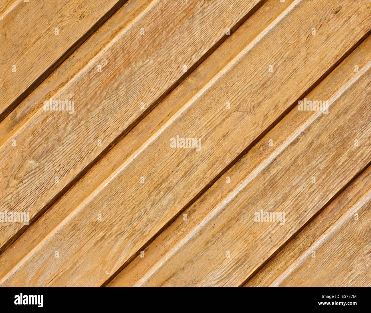 The wooden board wall with a groove and tongue Stock Photo
