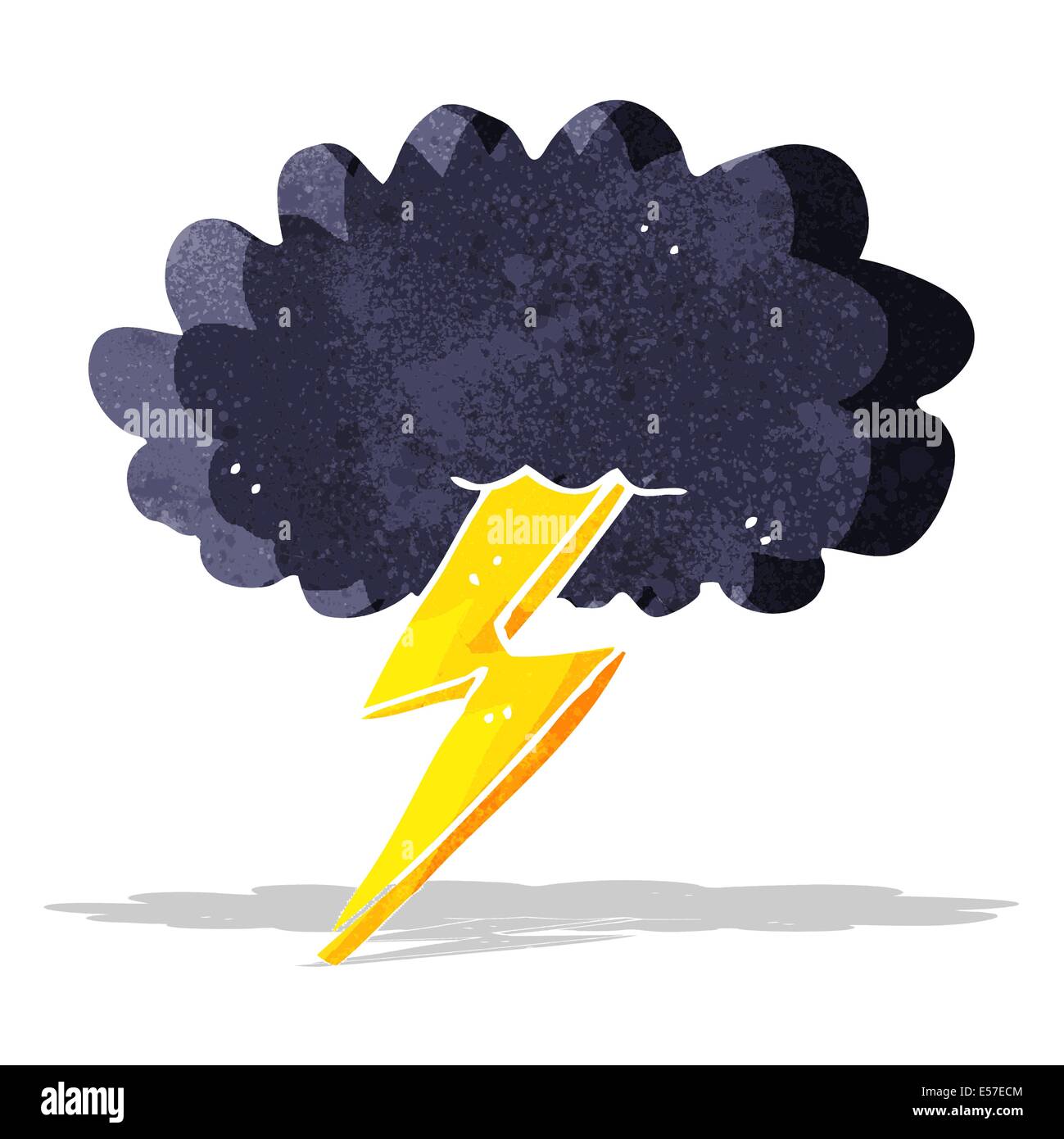 cartoon lightning bolt and cloud Stock Vector Image & Art - Alamy