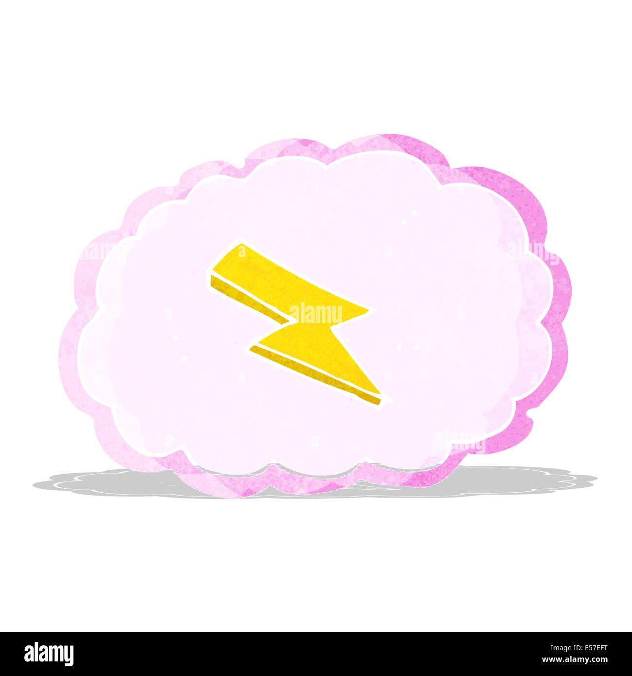 cartoon cloud and lightning bolt symbol Stock Vector Image & Art - Alamy
