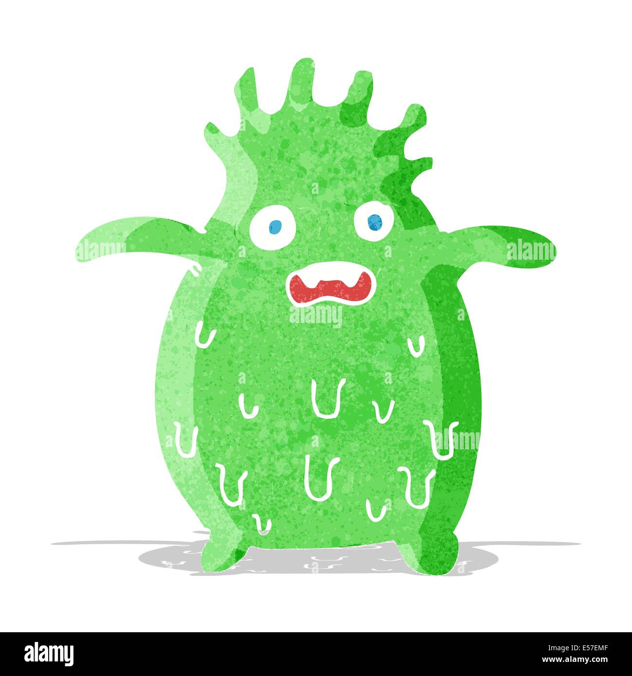 Cute slime monster for kids coloring book Vector Image