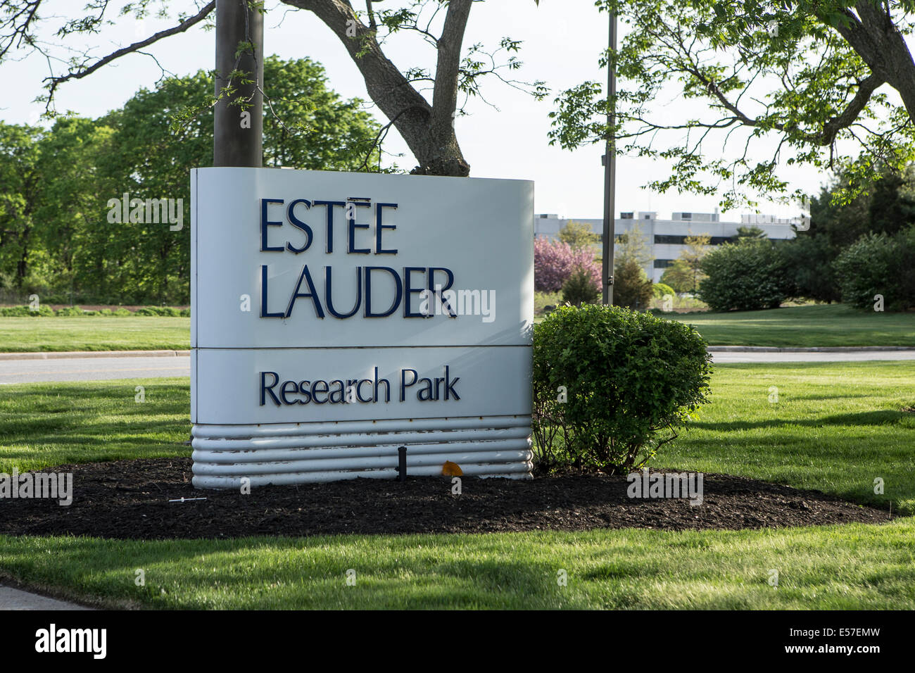 Estee Lauder research park is pictured in Long Island, NY Stock Photo