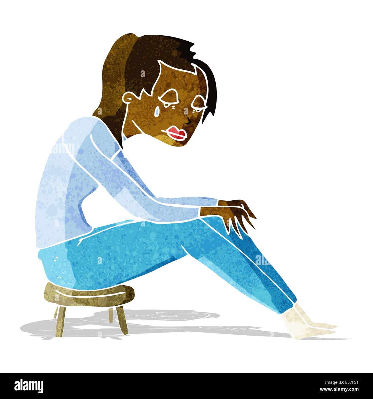 cartoon crying woman Stock Vector Image & Art - Alamy
